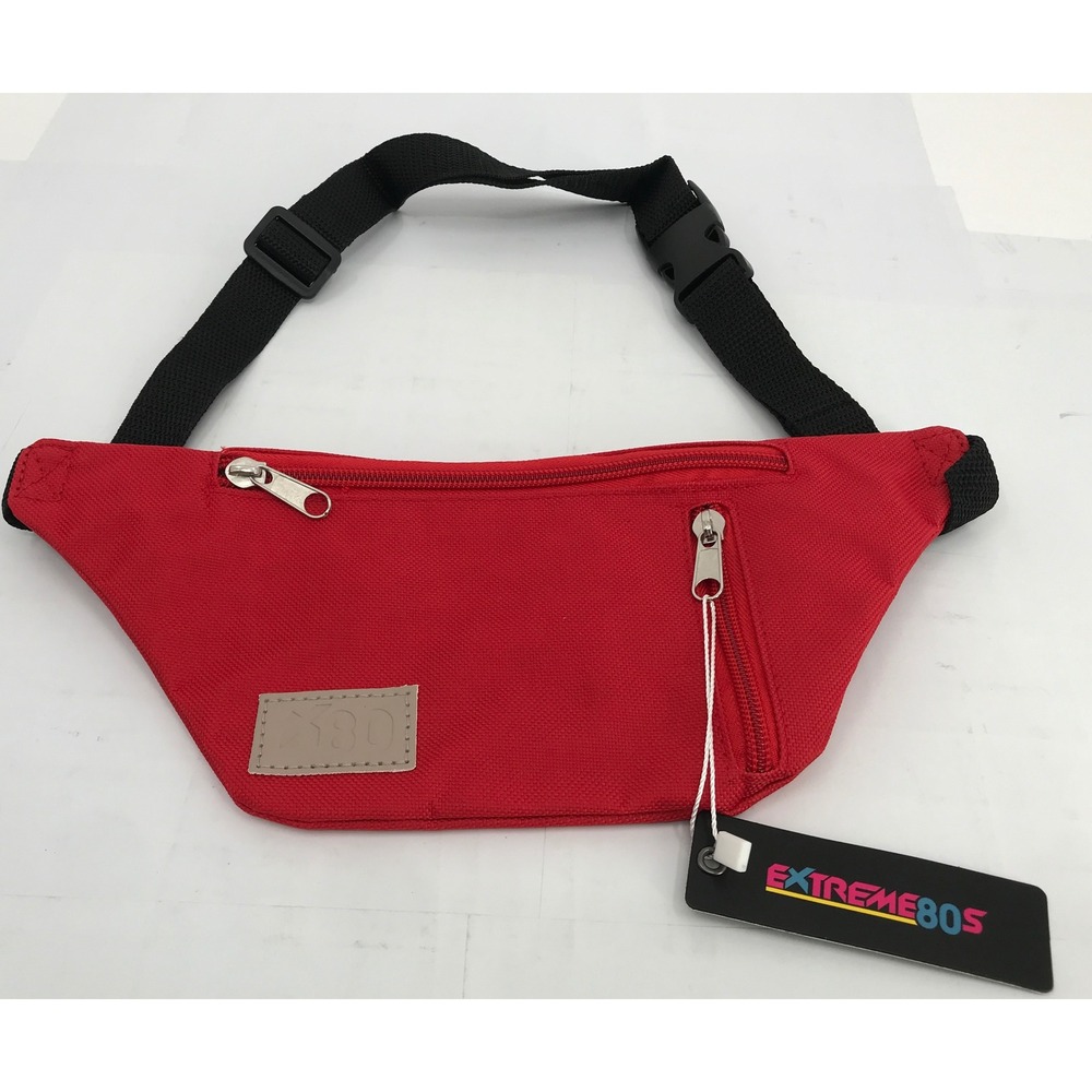 Extreme 80s Simple Red‎ Fanny Pack Waist Bag Retro Travel Pouch